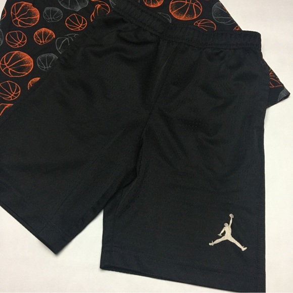 Air Jordan Boys Black Sports Basketball Shorts & Black Graphic Shorts Size M - Picture 3 of 10